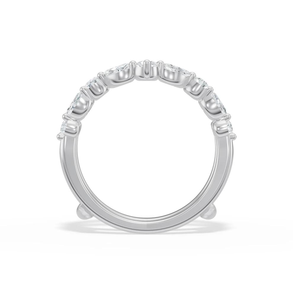 Lab Grown Diamond Marquise Insert Ring in 14K White Gold (1 ct. tw.) – Image 2 of 4