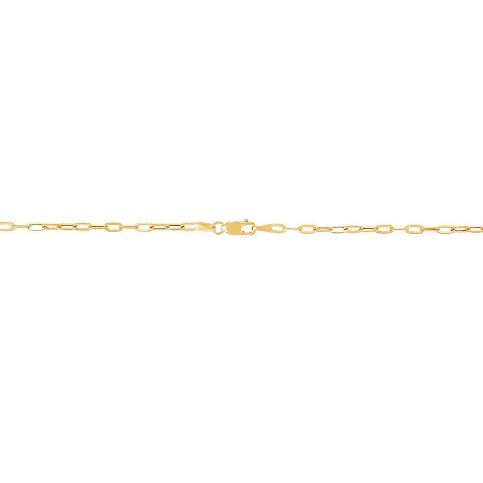 Paperclip Chain Necklace in 10K Yellow Gold, 18" – Image 2 of 2