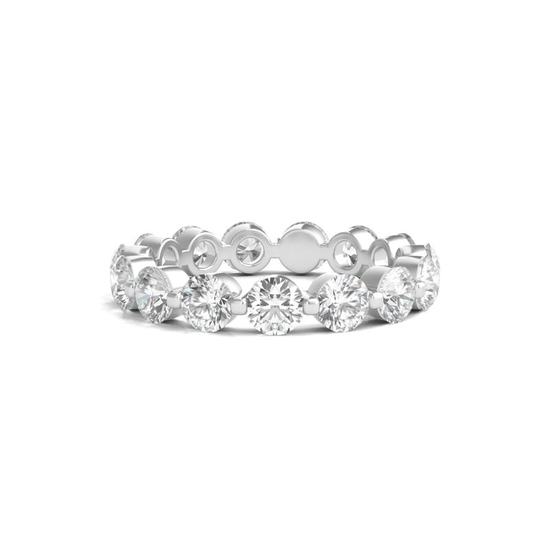 Round-Cut Diamond Shared Prong Eternity Band in Platinum &#40;3 ct. tw.&#41; – Image 1 of 3