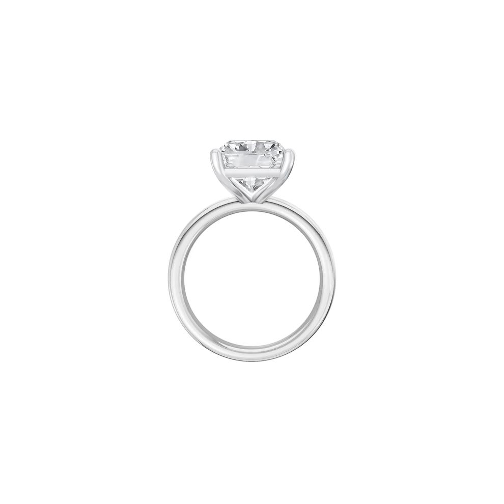 Lab Grown Diamond Radiant-Cut Solitaire Ring in 14K White Gold (4 ct.) – Image 2 of 4