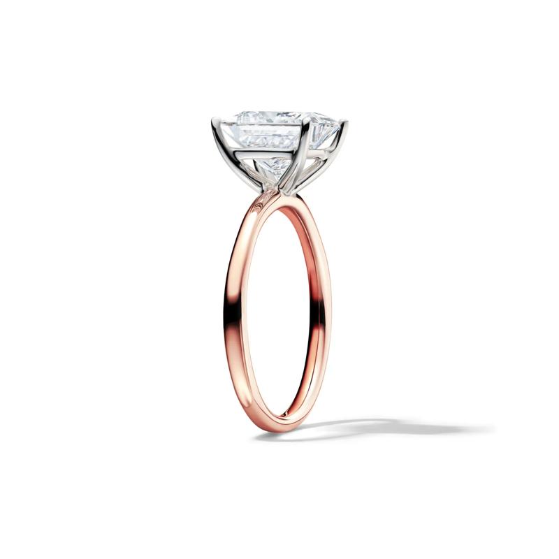 Lab Grown Diamond Princess-Cut Solitaire Engagement Ring in 14K Rose Gold &#40;3 ct.&#41; – Image 3 of 4