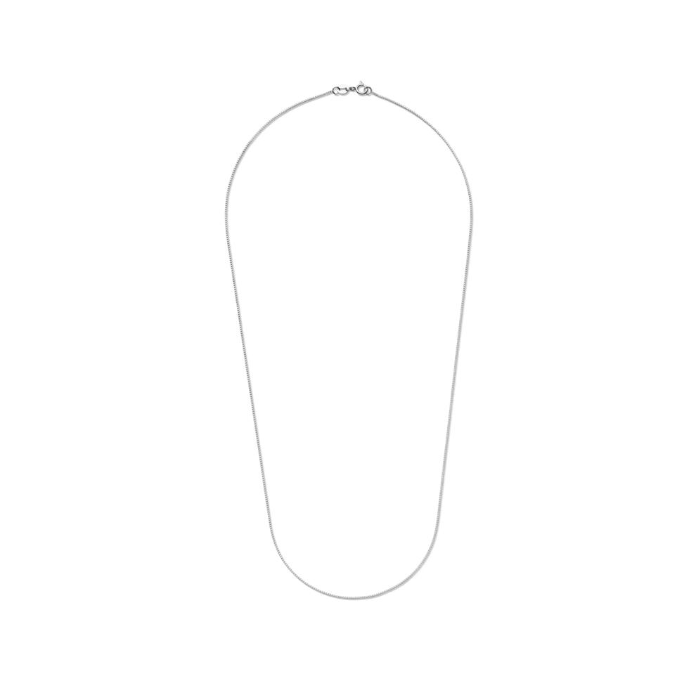 Box Chain Necklace in 10K White Gold, 0.70MM, 18" – Image 2 of 5