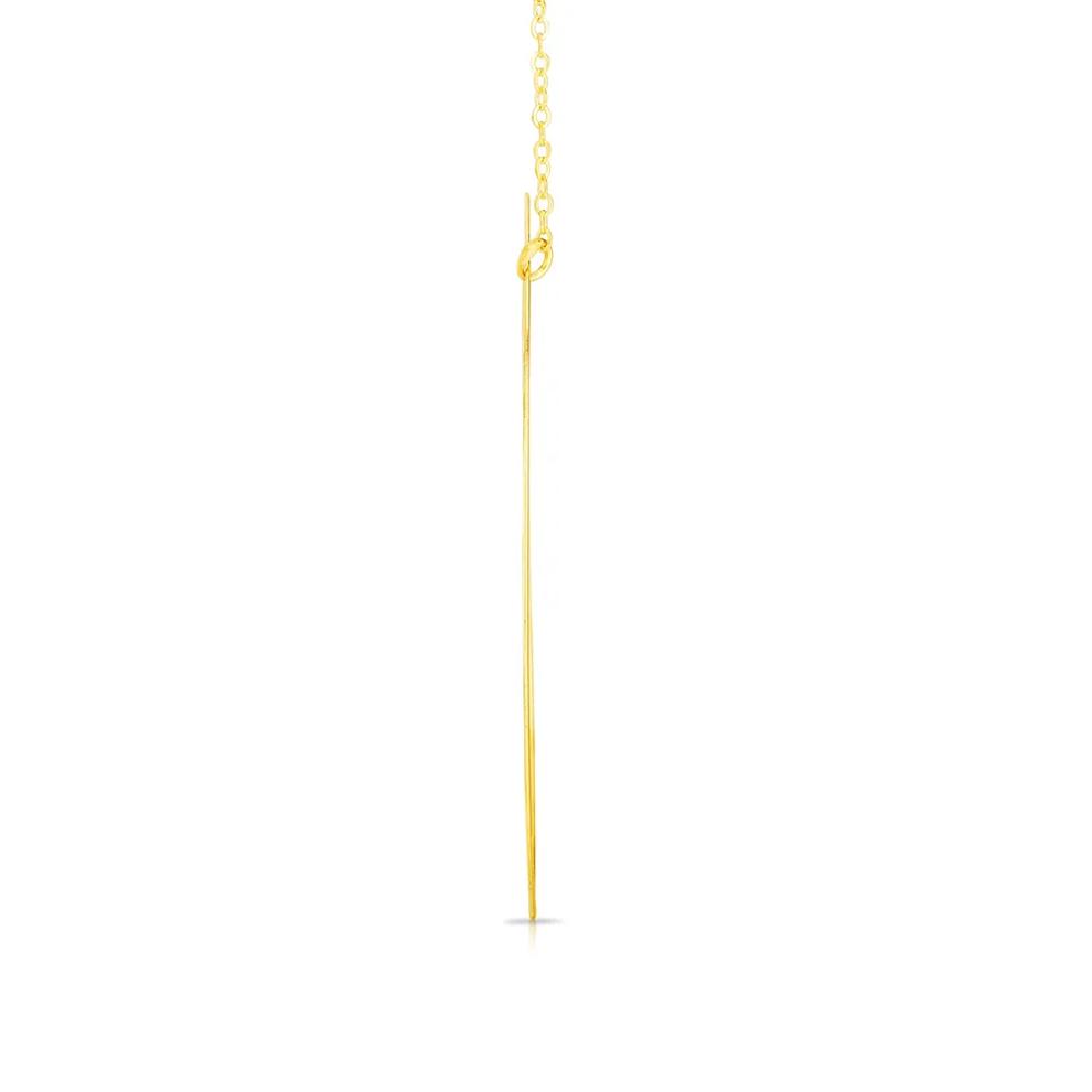 &ldquo;O&rdquo; Initial Necklace in 14K Yellow Gold – Image 2 of 3