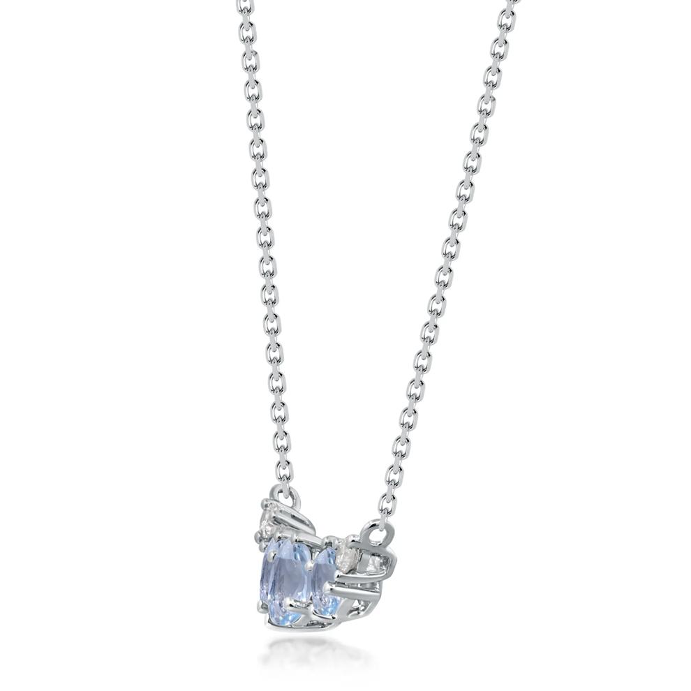 Aquamarine and Diamond Accent Pendant in 10K White Gold – Image 2 of 4