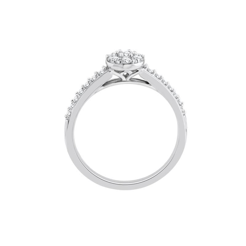 Diamond Round Composite Engagement Ring in 14k White Gold &#40;3/4 ct. tw.&#41; – Image 2 of 3
