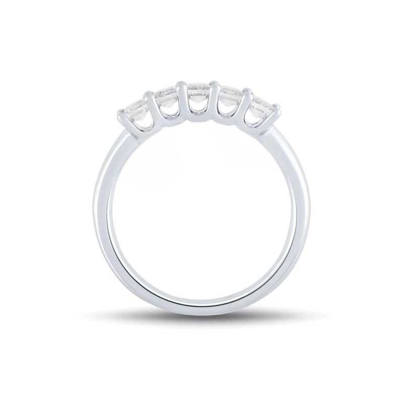 Lab Grown Diamond Five-Stone Emerald-Cut Band in 14K White Gold &#40;1 &frac12; ct. tw.&#41;  – Image 2 of 3