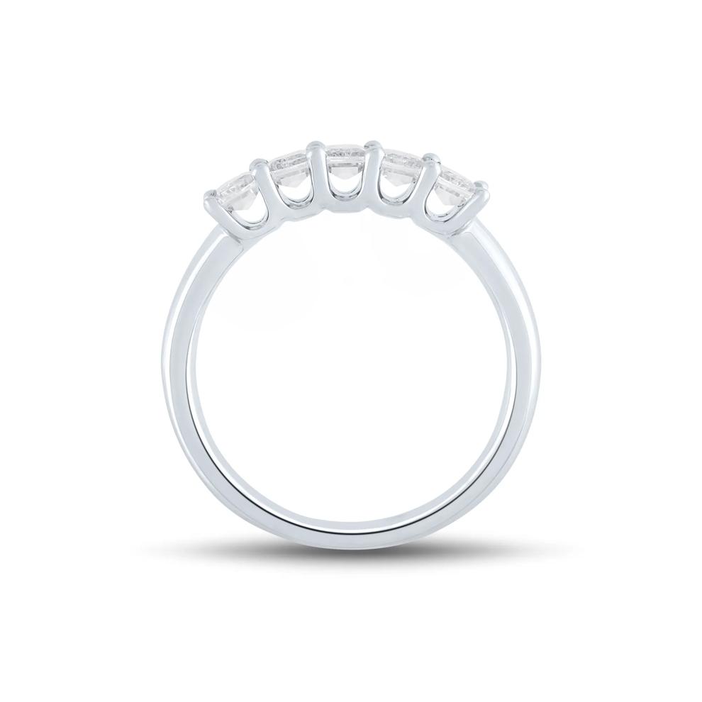 Lab Grown Diamond Five-Stone Emerald-Cut Band in 14K White Gold (1 &frac12; ct. tw.)  – Image 2 of 3