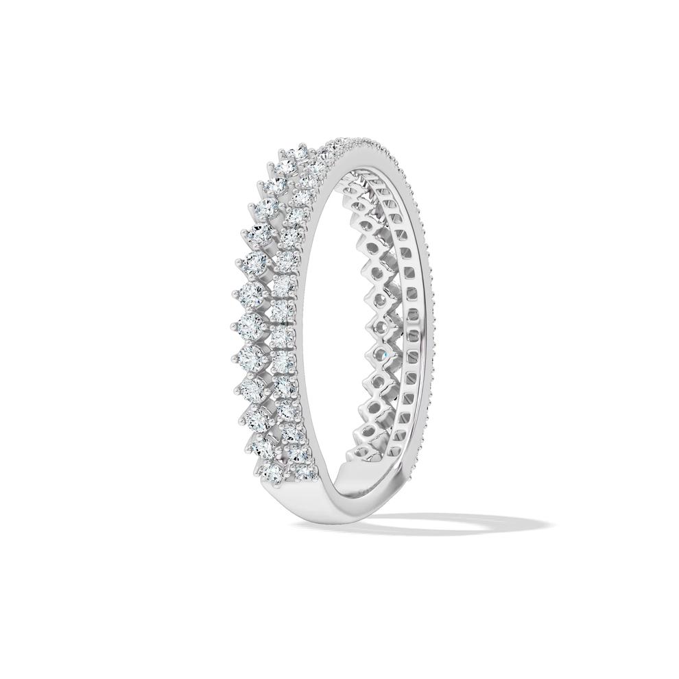 Lab Grown Diamond Double Row Split Open Band in 14K White Gold (1/2 ct. tw.) – Image 3 of 4
