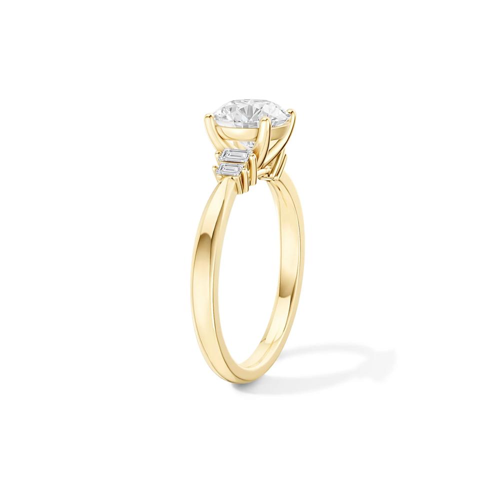 Lab Grown Diamond Round Center Engagement Ring in 14K Yellow Gold (1 5/8 ct. tw.) – Image 3 of 4