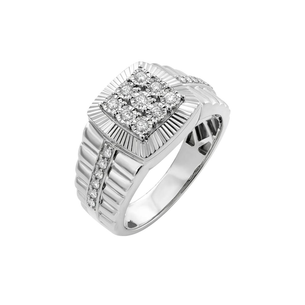 Men's Diamond Ring in Sterling Silver (1/4 ct. tw.) – Image 4 of 4