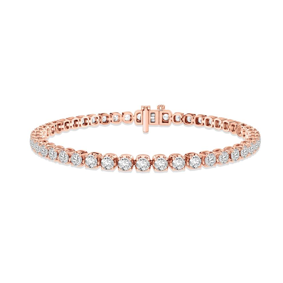 Lab Grown Diamond Tennis Bracelet in 14K Rose Gold (6 ct. tw.) – Image 1 of 2