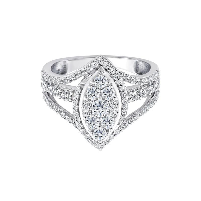 Diamond Composite Engagement Ring in 10K White Gold &#40;1 1/2 ct. tw.&#41; – Image 1 of 3