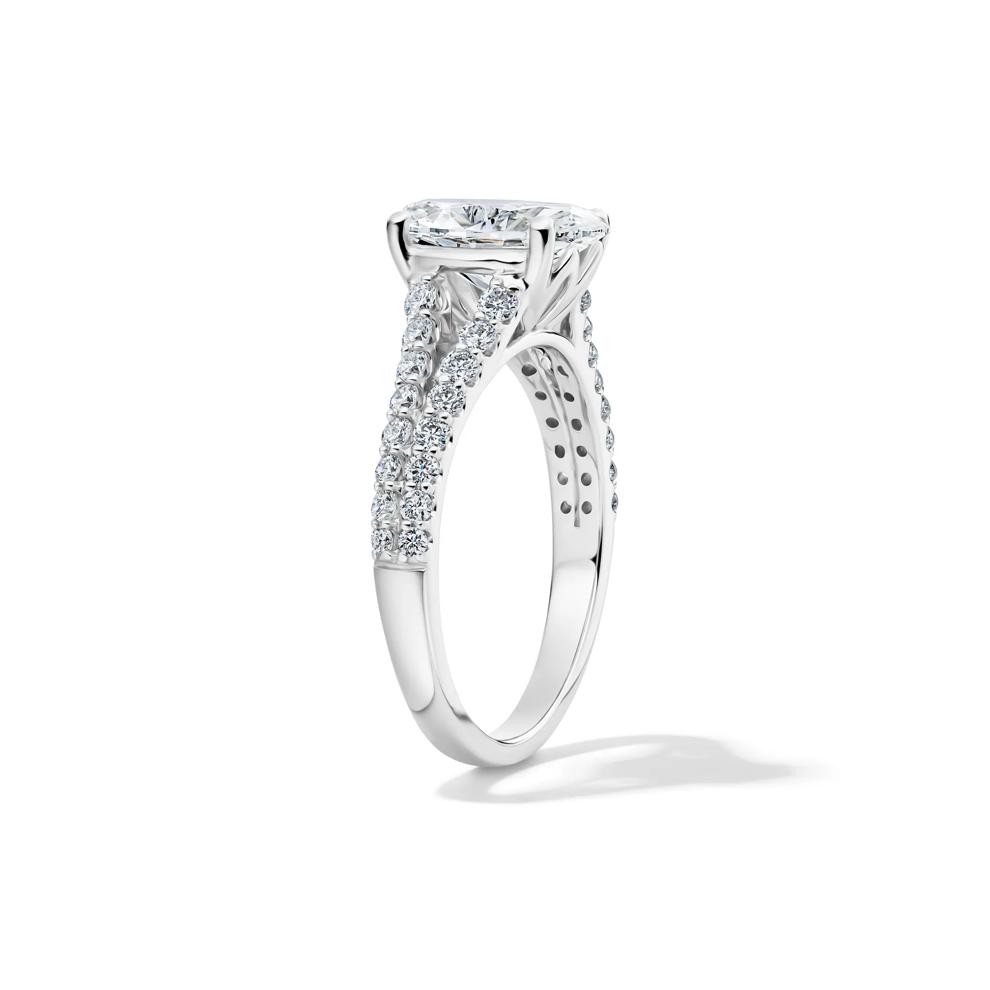 Lab Grown Diamond Oval Engagement Ring in 14K White Gold (2 1/2 ct. tw.) – Image 3 of 4