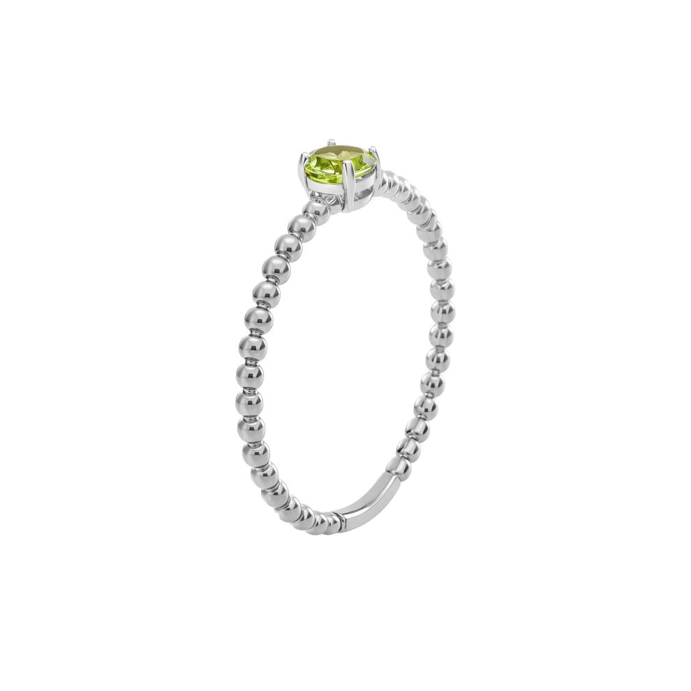 Peridot Beaded Shank Ring in Sterling Silver – Image 3 of 4