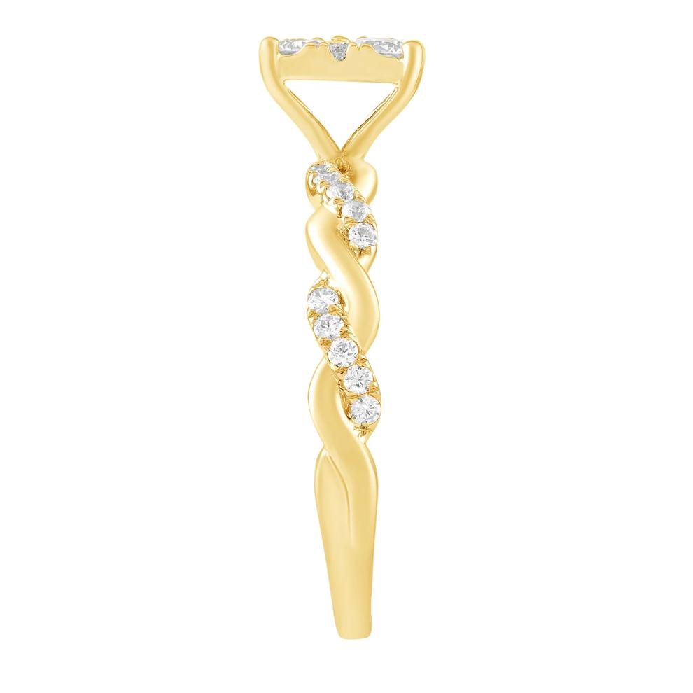 Diamond Princess-Cut Composite Engagement Ring in 10K Yellow Gold (1/2 ct. tw.) – Image 3 of 3