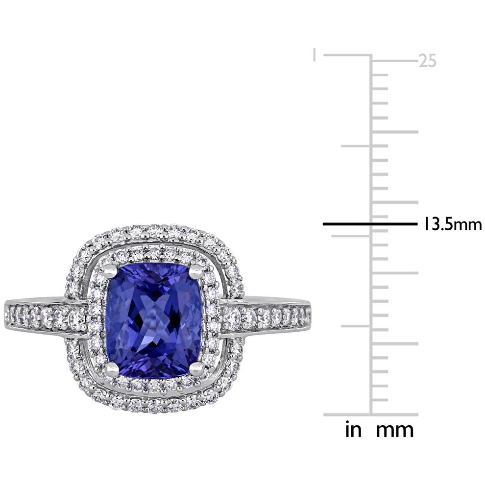 Tanzanite and Diamond Ring in 14K White Gold (1/2 ct. tw.) – Image 7 of 7