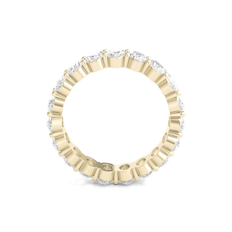 Lab Grown Oval Diamond Eternity Band in 14K Yellow Gold &#40;4 ct. tw.&#41; – Image 2 of 3