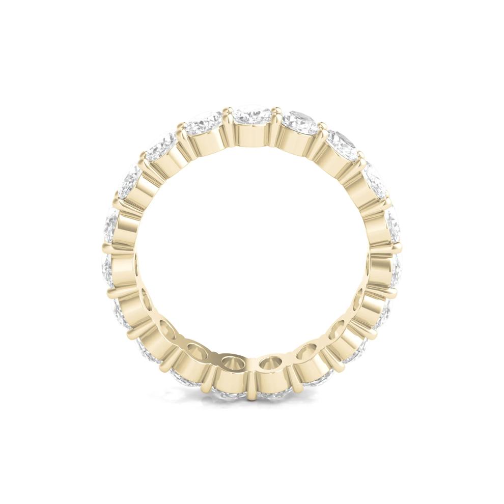 Lab Grown Oval Diamond Eternity Band in 14K Yellow Gold (4 ct. tw.) – Image 2 of 3