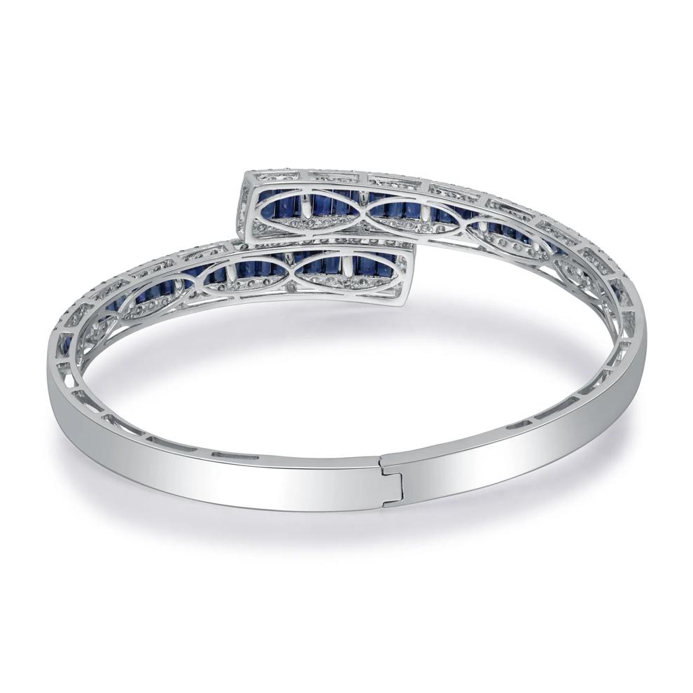 Blue Sapphire and Diamond Bracelet in 14K White Gold (2 1/7 ct. tw.) – Image 3 of 3