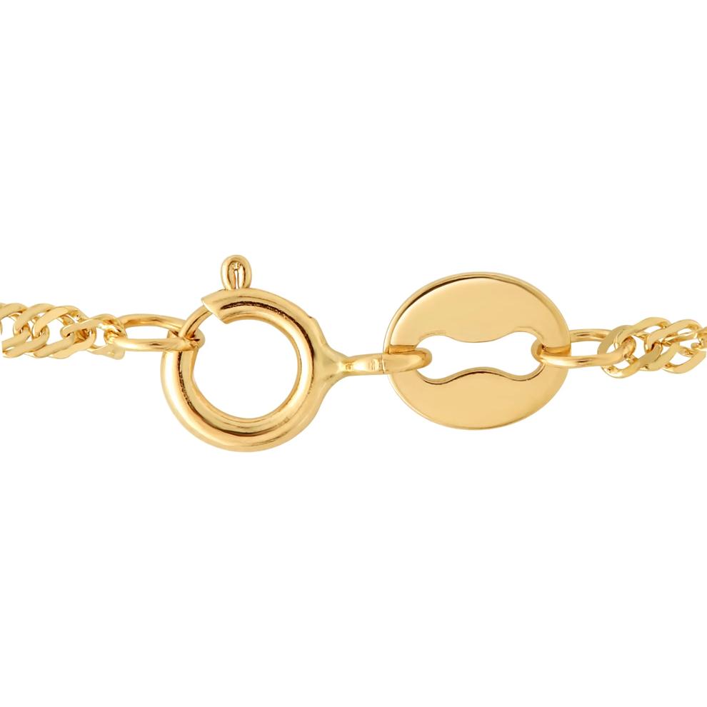 Solid Singapore Chain in 14K Yellow Gold, 1.3MM, 16" – Image 2 of 2