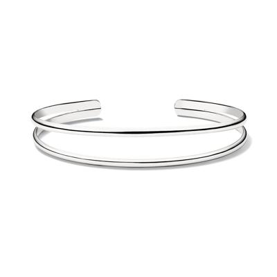 Split Cuff Bangle Bracelet in Sterling Silver