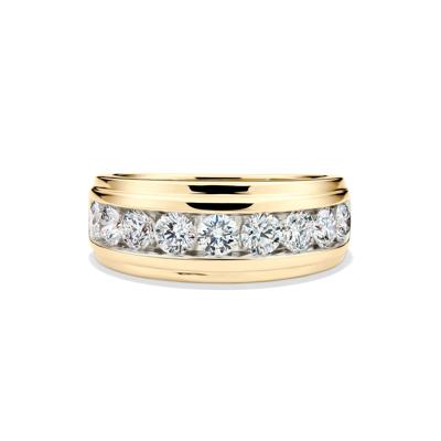 Men's Lab Grown Diamond Wedding Band in 10K Gold