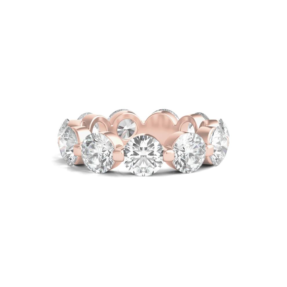 Round Brilliant-Cut Lab Grown Diamond Eternity Band in 14k Rose Gold (7 ct. tw.) – Image 1 of 3