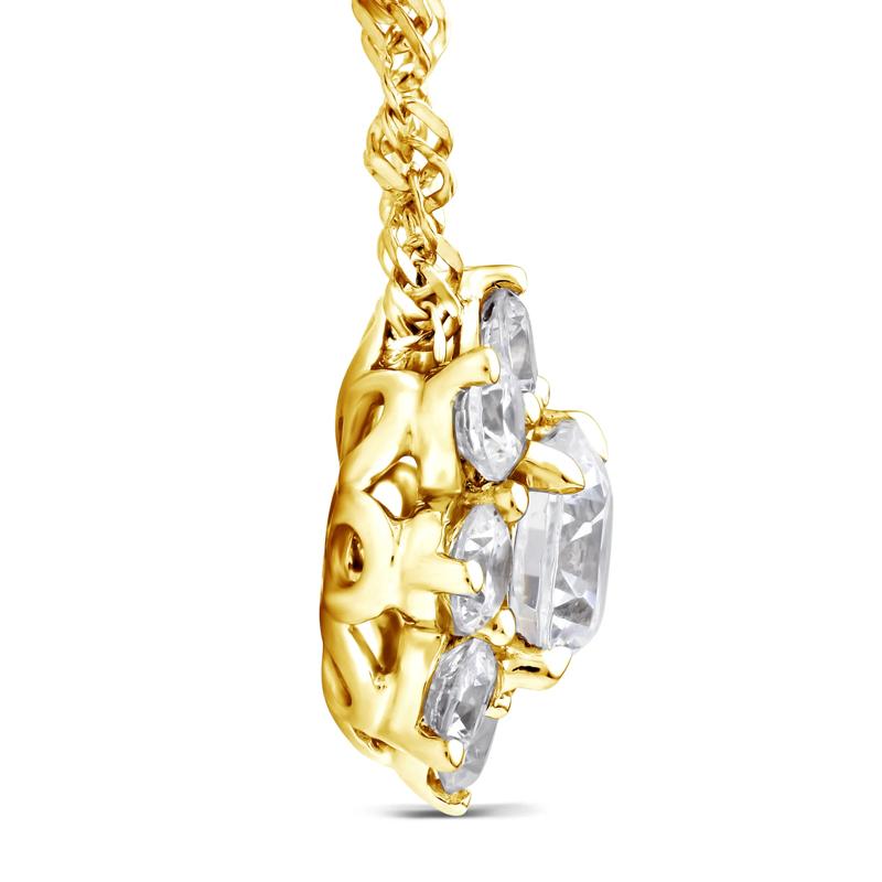 Lab Grown Diamond Starburst Pendant in 14K Yellow Gold &#40;3/4 ct. tw.&#41; – Image 2 of 4