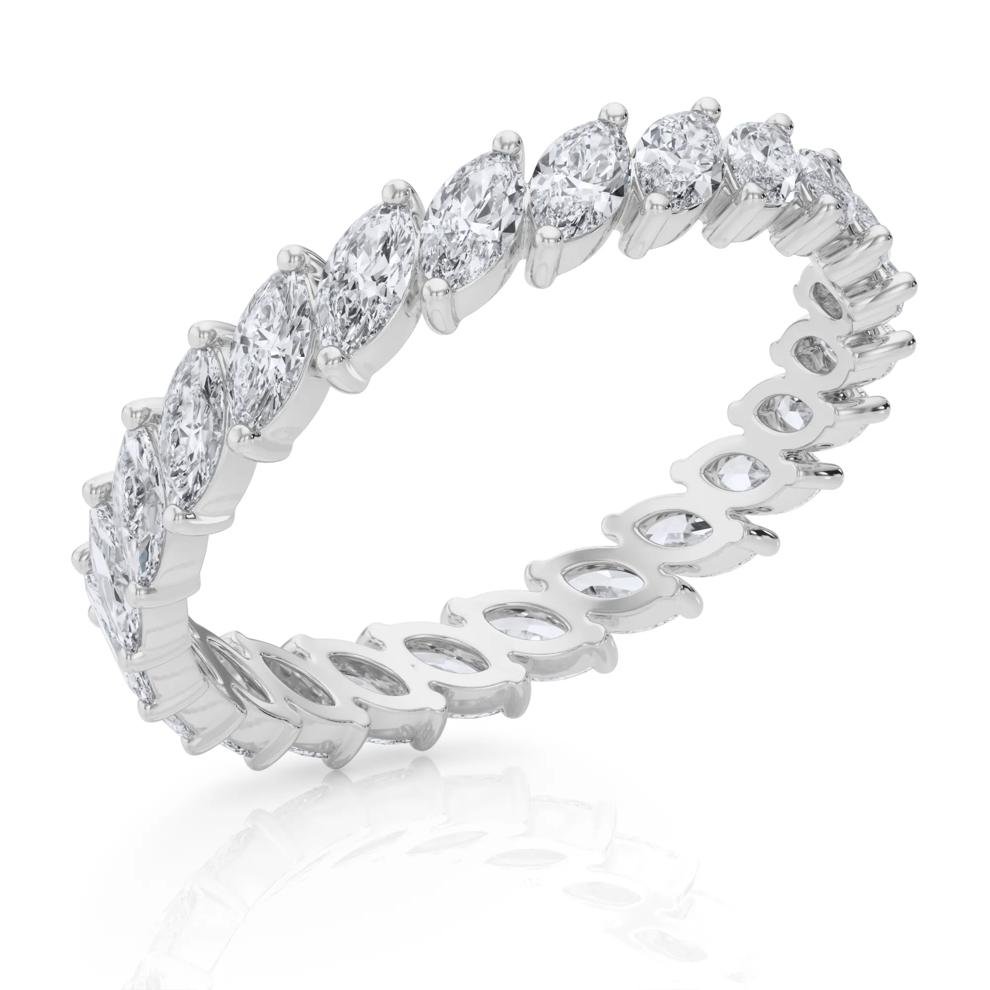 Lab Grown Diamond Marquise Slant Eternity Band in Platinum (2 ct. tw.) – Image 5 of 5