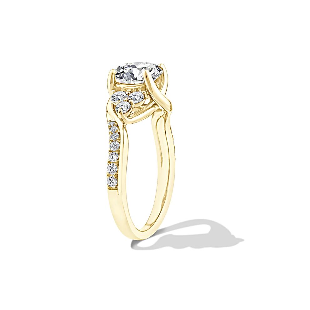 Lab Grown Diamond Round Center Engagement Ring in 10K Yellow Gold (2 ct. tw.) – Image 3 of 4