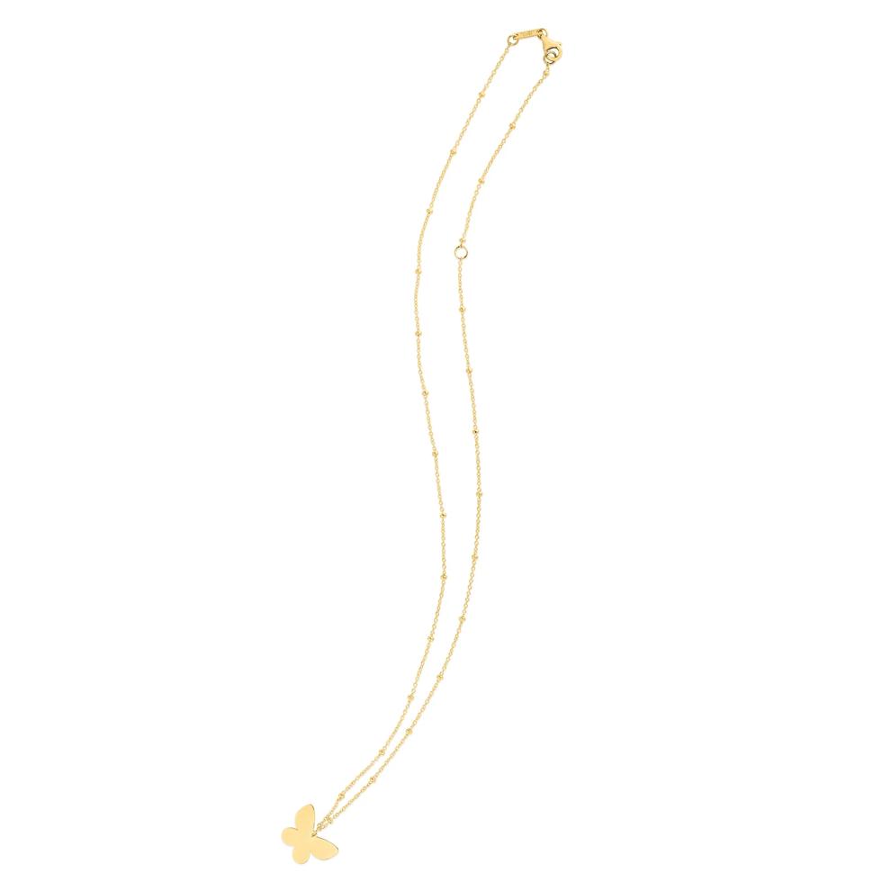 Butterfly Necklace in 14K Yellow Gold – Image 2 of 3