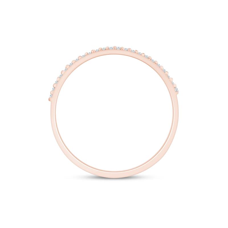 Double Row Diamond Stack Band in 10K Rose Gold &#40;1/8 ct. tw.&#41; – Image 2 of 3