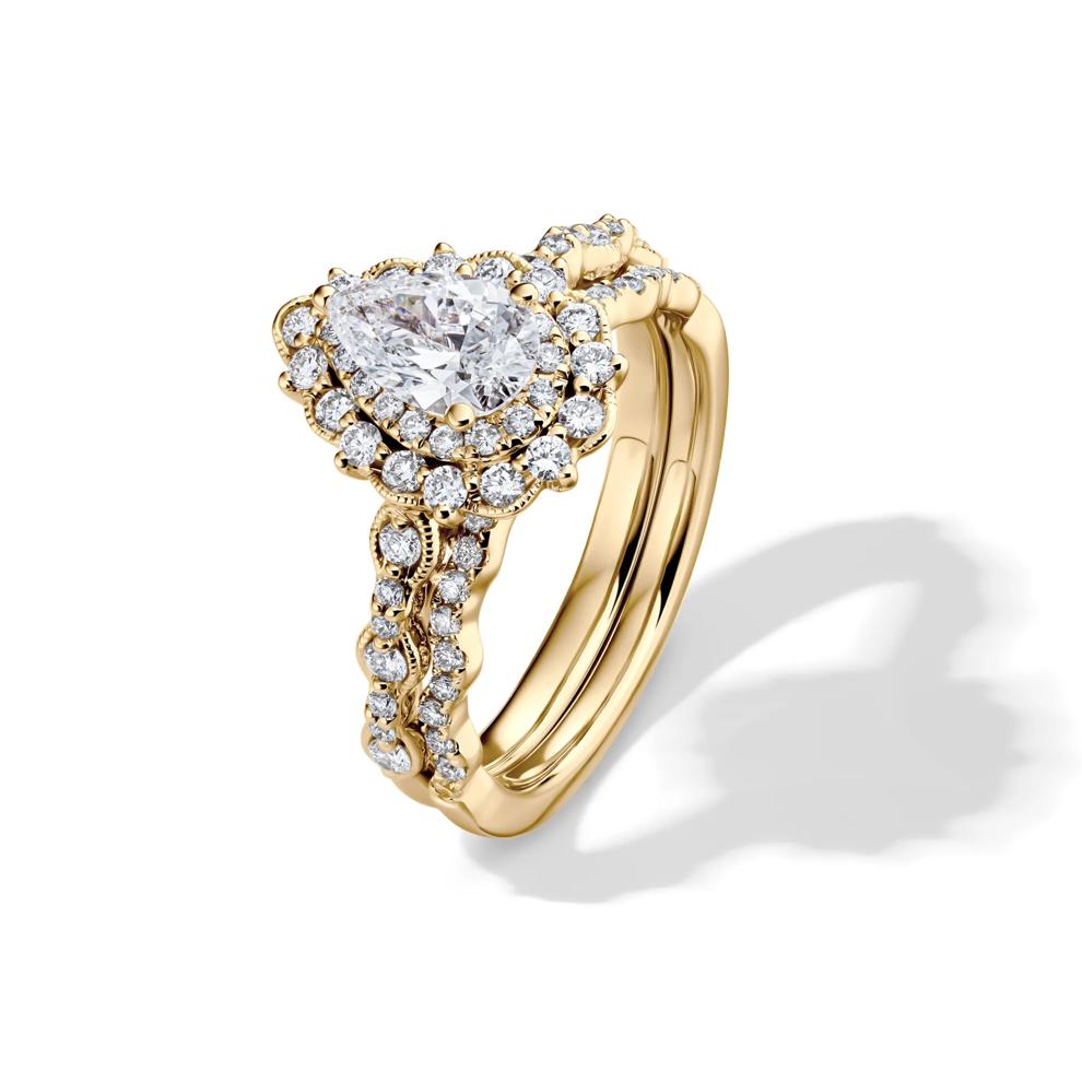Alice Lab Grown Diamond Bridal Set in 14K Yellow Gold (1 3/8 ct. tw.) – Image 5 of 6