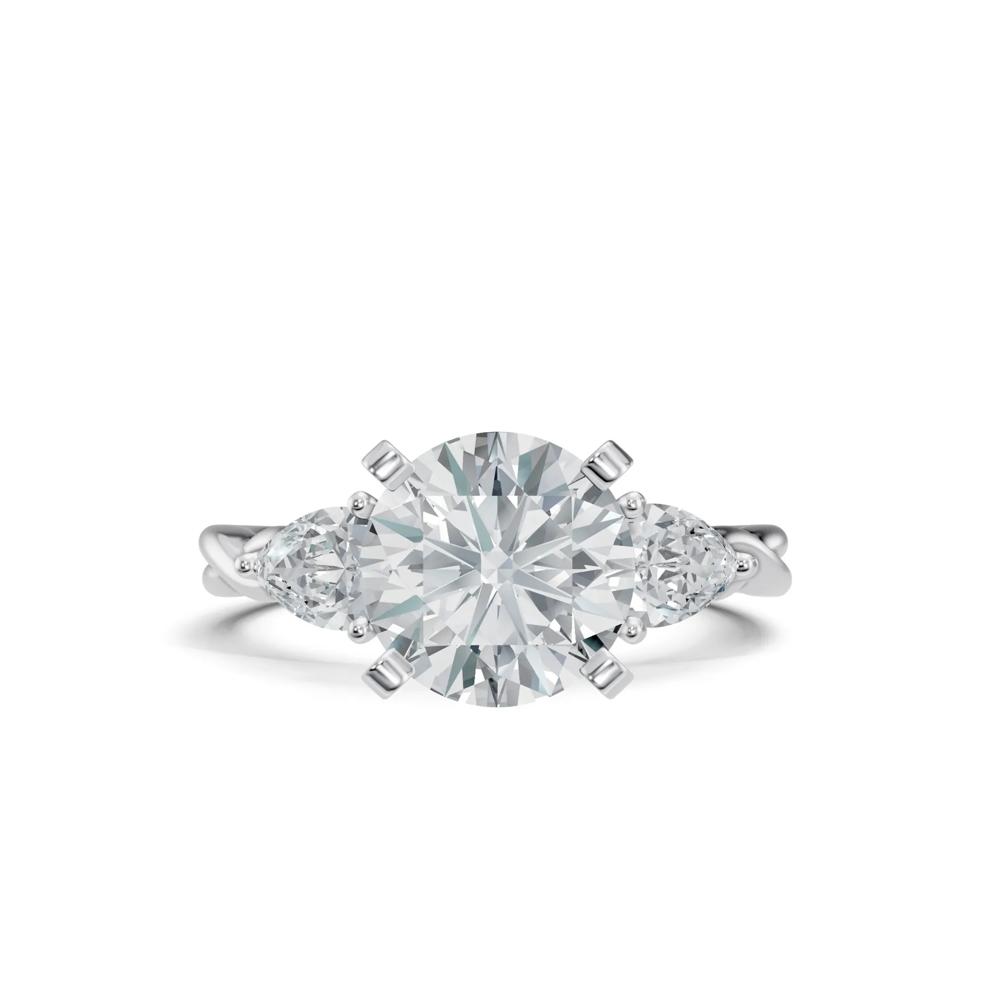 Lab Grown Diamond Semi-Mount Engagement Ring in 14K White Gold (Setting Only) – Image 1 of 6