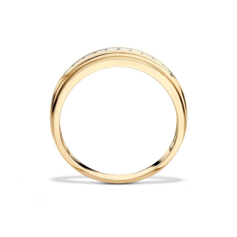 Men&rsquo;s Channel-Set Diamond Wedding Band in 10K Yellow Gold &#40;1/4 ct. tw.&#41; – Image 2 of 3