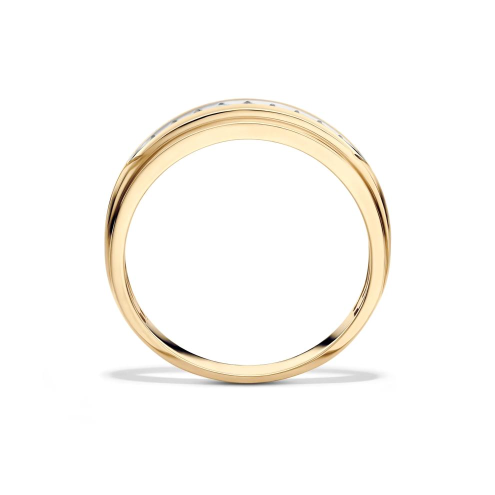 Men&rsquo;s Channel-Set Diamond Wedding Band in 10K Yellow Gold (1/4 ct. tw.) – Image 2 of 4