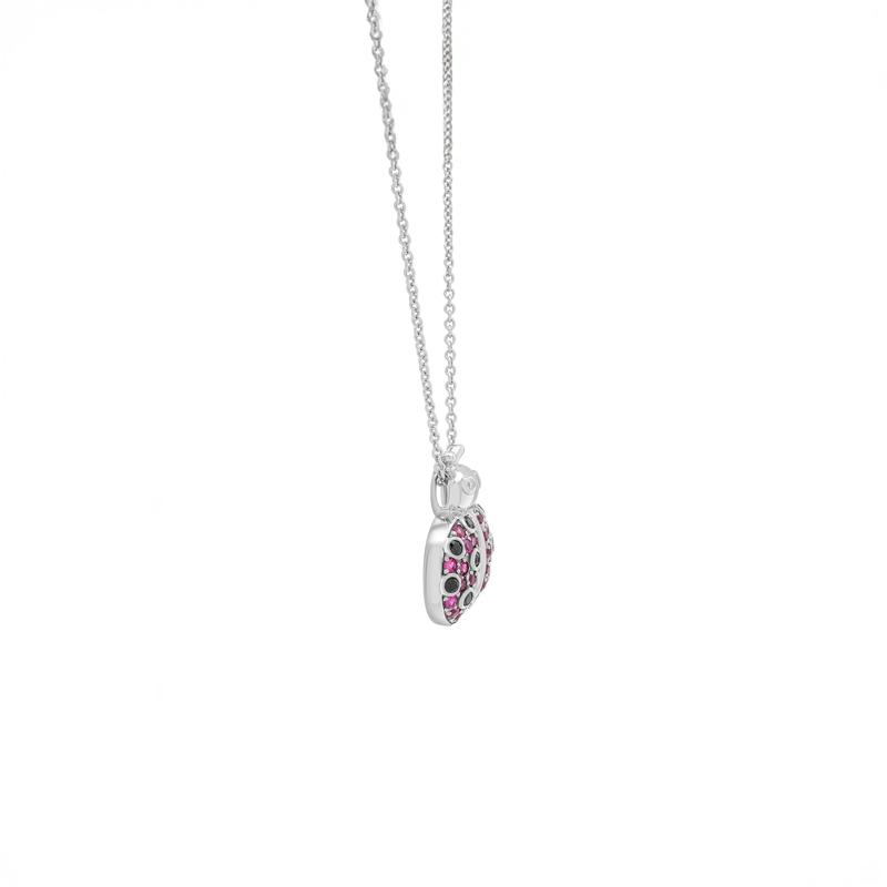 Lab-Created Ruby and Diamond Accent Ladybug Pendant in Sterling Silver – Image 2 of 4