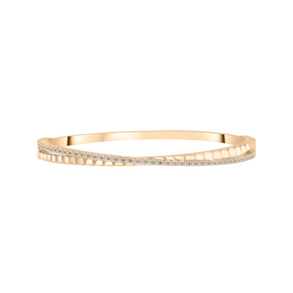 Diamond 'X' Bangle Bracelet in Vermeil (1/3 ct. tw.) – Image 1 of 4