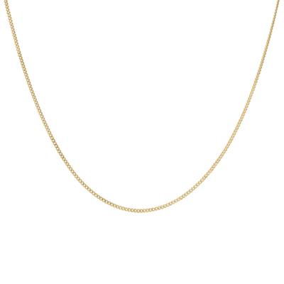 Mini Curb Chain Charm Necklace in Vermeil, 22"