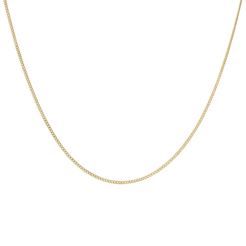 Mini Curb Chain Charm Necklace in Vermeil, 22&quot; – Image 1 of 4