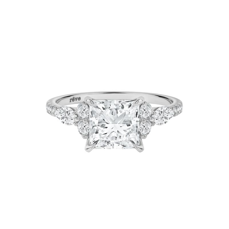 Sage Lab Grown Diamond Engagement Ring in 14K White Gold &#40;3 3/4 ct. tw.&#41; – Image 1 of 5