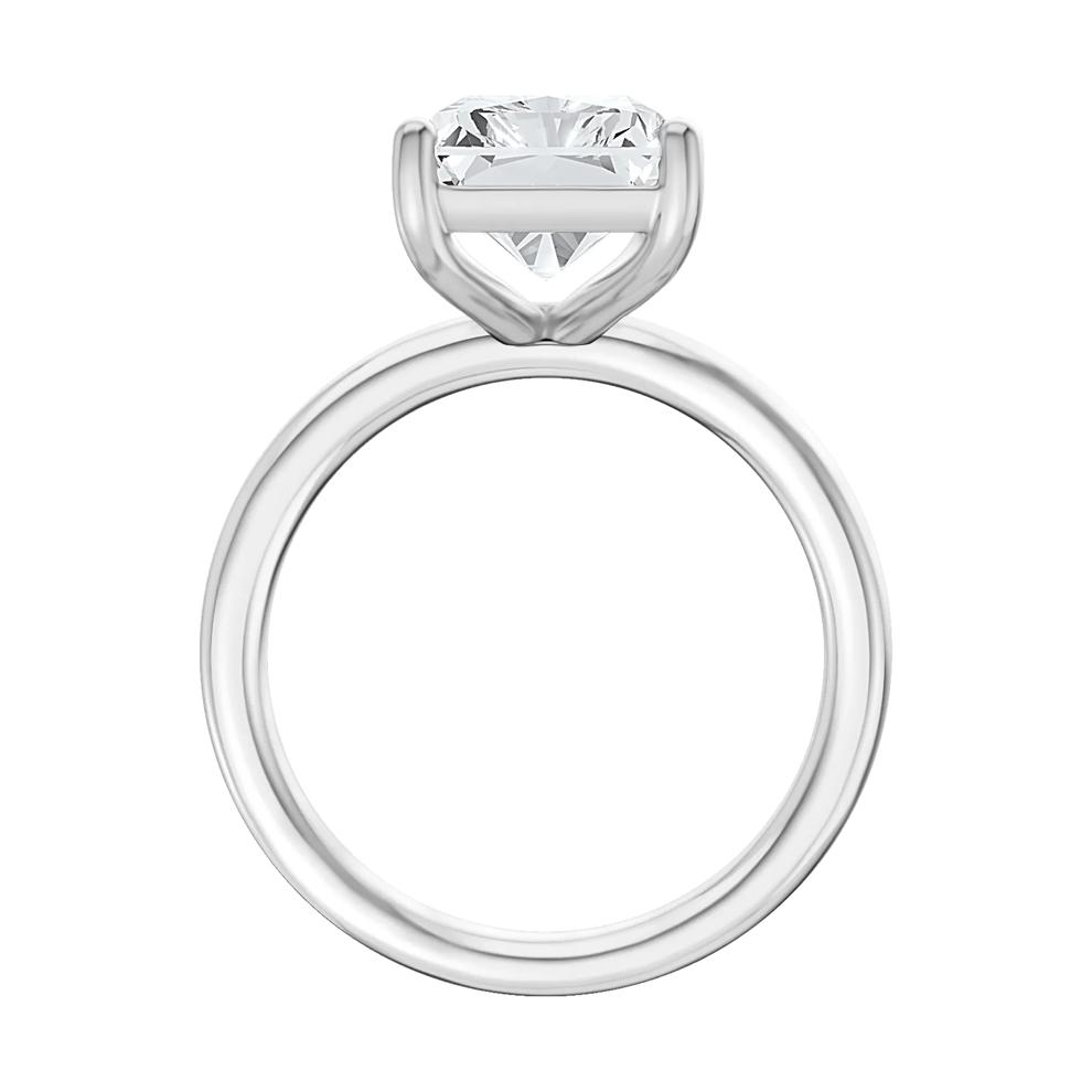 Lab Grown Diamond Radiant-Cut Solitaire Ring in 14K White Gold (5 ct.) – Image 2 of 4