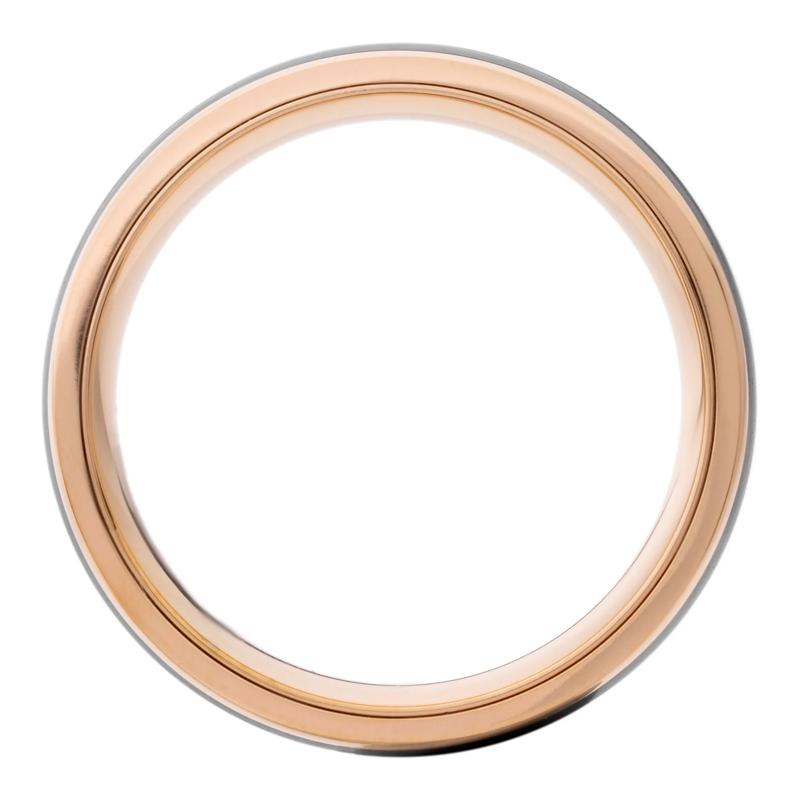  Men&rsquo;s Black Zirconium Wedding Band in 14K Rose Gold, 7MM  – Image 2 of 3