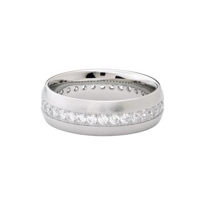  Men’s Diamond Eternity Wedding Band in 14K White Gold, 7MM (1 ct. tw.) 