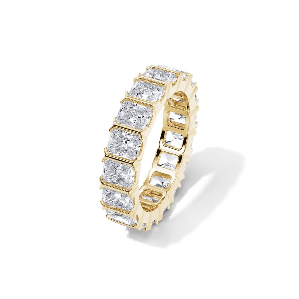 Lab Grown Diamond North-South Half Bezel Eternity Band in 14K Yellow Gold (5 ct. tw.) – Image 4 of 4