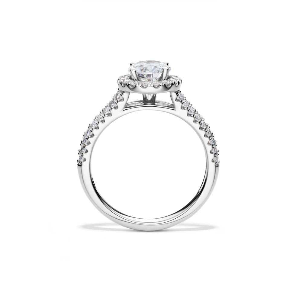 Lab Grown Diamond Halo Engagement Ring in 14K White Gold (1 1/2 ct. tw.) – Image 2 of 5