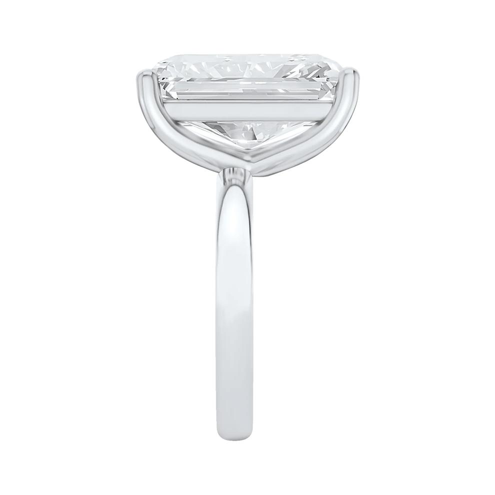 Lab Grown Diamond Radiant-Cut Solitaire Ring in 14K White Gold (10 ct.) – Image 3 of 4