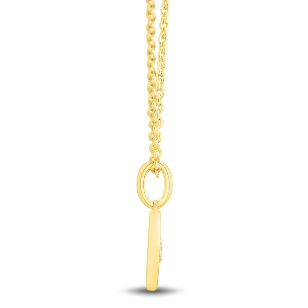 Lab Grown Diamond Accent Star Medallion Pendant in Vermeil – Image 2 of 3