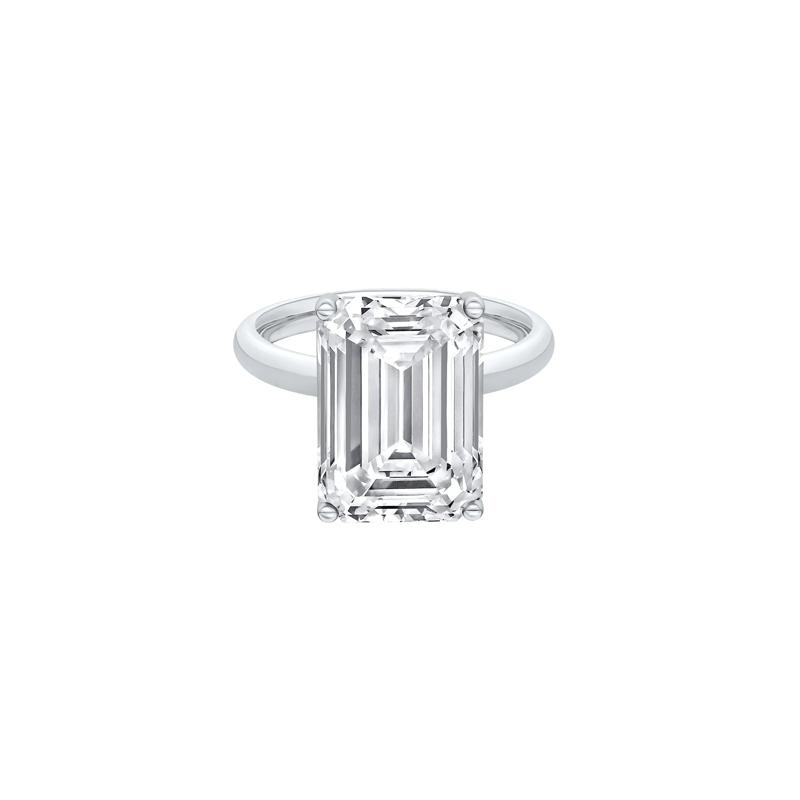 Lab Grown Diamond Emerald-Cut Solitaire Ring in 14K White Gold &#40;8 ct.&#41; – Image 1 of 4