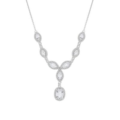 Lab-Created White Sapphire Lariat Necklace in Sterling Silver